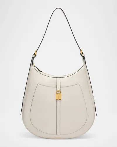 Demellier Siena Crescent Leather Hobo Bag