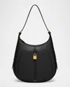 Demellier Siena Crescent Leather Hobo Bag
