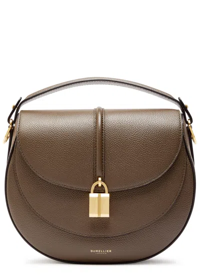 Demellier Siena Grained Leather Saddle Bag