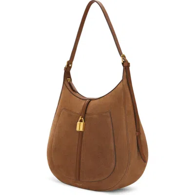 Demellier Siena Leather Hobo Bag In Brown