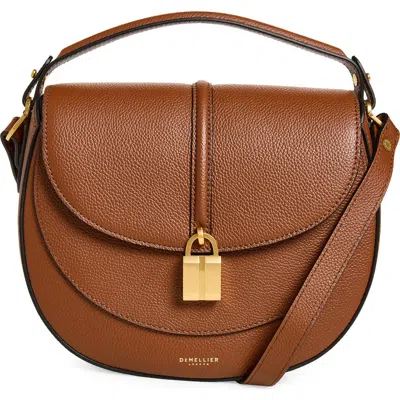 Demellier Siena Leather Saddle Bag In Brown