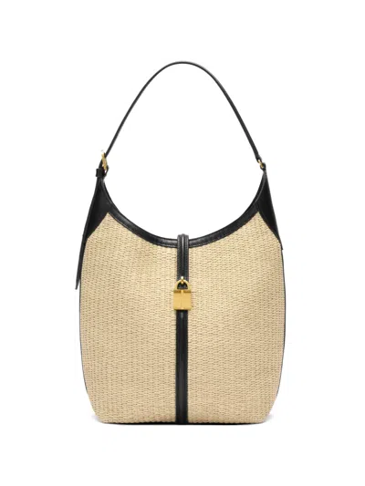 Demellier Siena Raffia Tote Bag In Blue