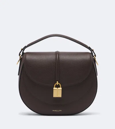 Demellier Siena Saddle Small Leather Crossbody Bag In Brown
