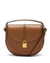 Demellier Siena Small Leather Saddle Bag In Tan