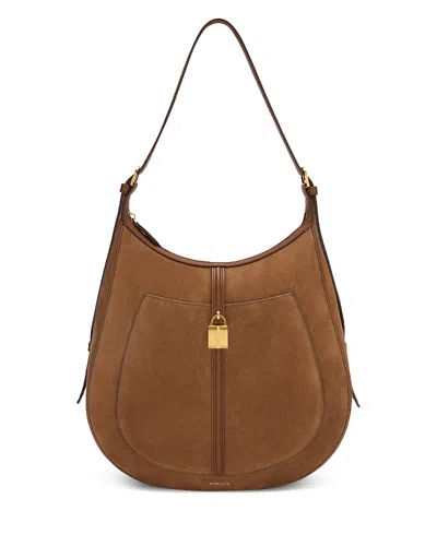 Demellier Siena Small Suede Hobo Bag In Brown