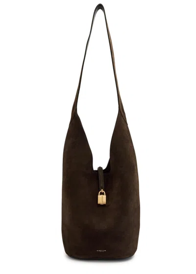 Demellier Siena Suede Cross-body Bag In Chocolate
