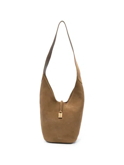 Demellier Siena Suede Shoulder Bag In Pink