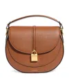 Demellier Small Leather Siena Saddle Bag In Brown
