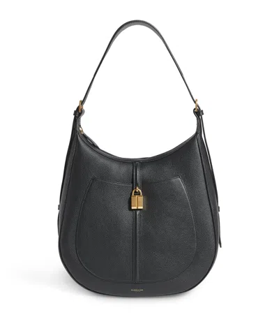 Demellier Small Leather Siena Shoulder Bag In Black