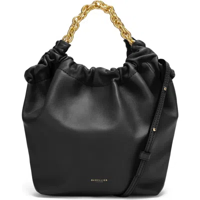 Demellier Small Miami Smooth Leather Tote Bag In Black