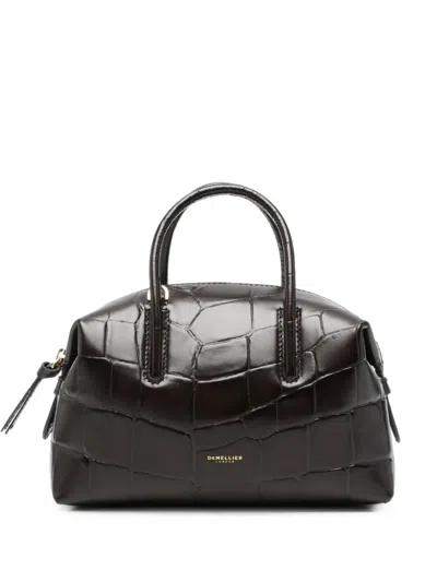 Demellier Stockholm Croc-effect Tote Bag In Brown