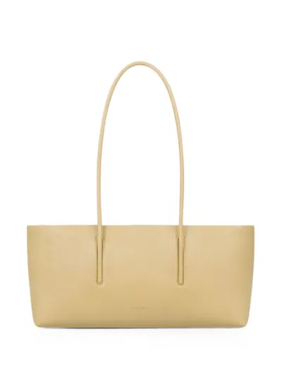 Demellier Stockholm Grain-leather Shoulder Bag In Neutral