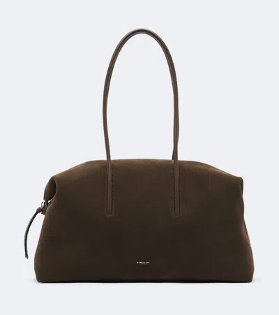 Demellier Stockholm Large Suede Tote Bag In Brown