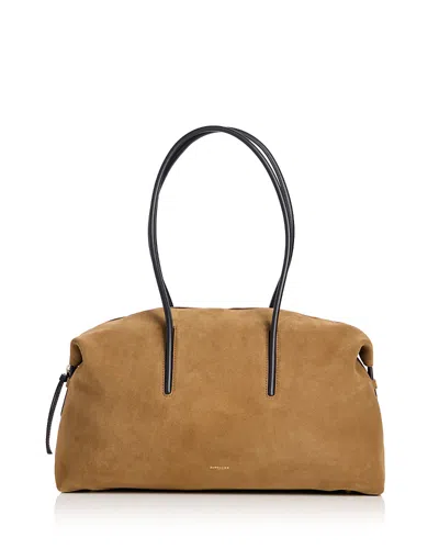 Demellier Stockholm Medium Suede Duffle Bag In Brown