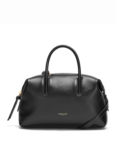 Demellier Stockholm Small Leather Shoulder Bag In Black