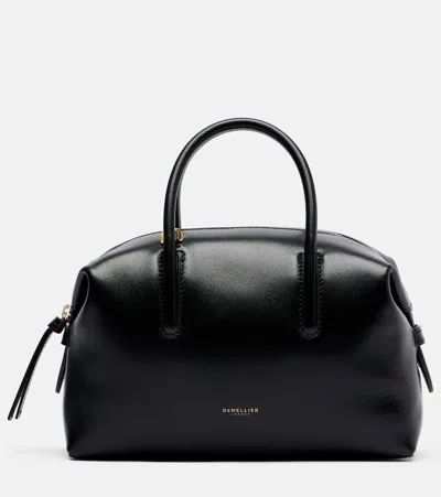 Demellier Stockholm Small Leather Top-handle Bag In Black