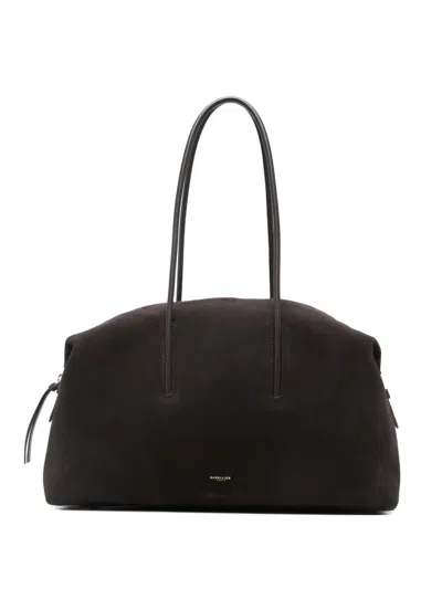 Demellier Stockholm Suede Shoulder Bag In Brown