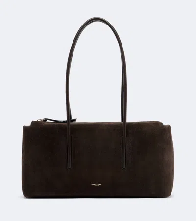 Demellier Stockholm Suede Shoulder Bag In Brown