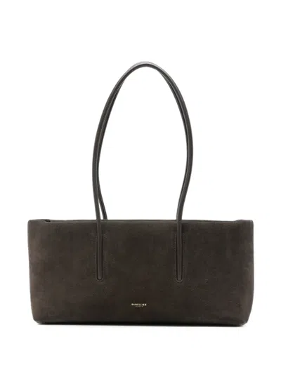 Demellier Stockholm Suede Shoulder Bag In Brown