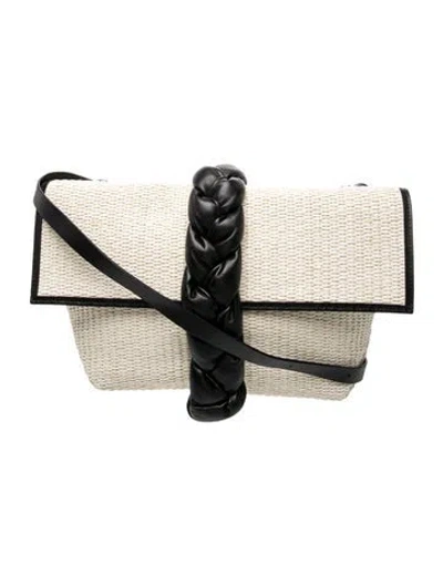 Pre-owned Demellier Straw Shoulder Bag In Neutrals