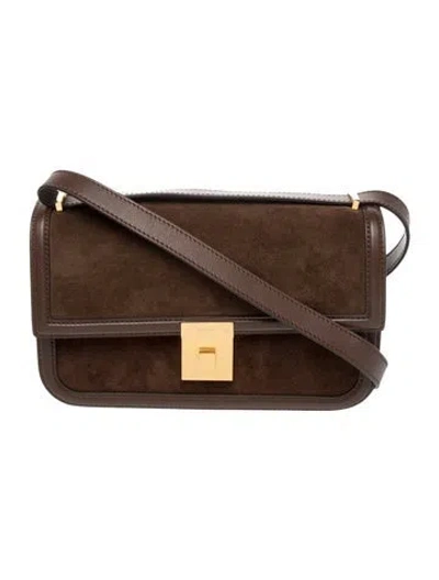 Pre-owned Demellier Suede Crossbody Bag In Brown
