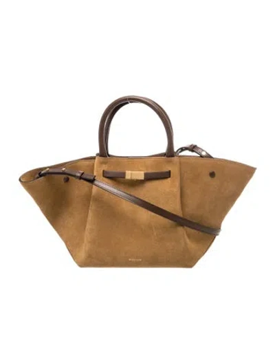Pre-owned Demellier Suede Midi New York In Brown