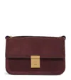 Demellier Suede Paris Cross-body Bag In Burgundy