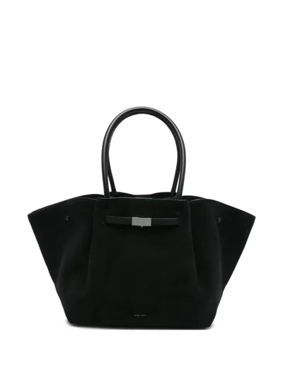 Demellier Suede Shoulder Bag In Black