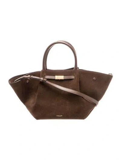 Pre-owned Demellier Suede Shoulder Bag In Brown
