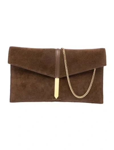 Pre-owned Demellier Suede Shoulder Bag In Brown