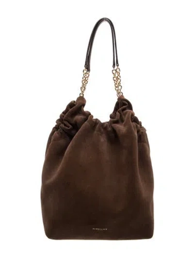 Pre-owned Demellier Suede Shoulder Bag In Brown