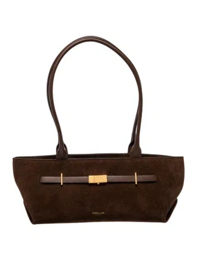Pre-owned Demellier Suede The New York Small In Brown