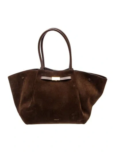 Pre-owned Demellier Suede The New York Suede Large In Brown