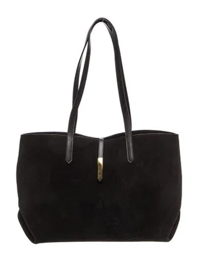 Pre-owned Demellier Suede Tokyo Large In Black