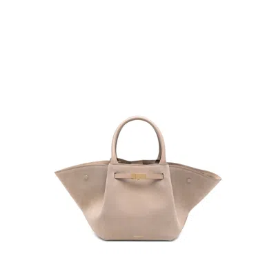 Demellier Suede Top Tote Bag In Neutral