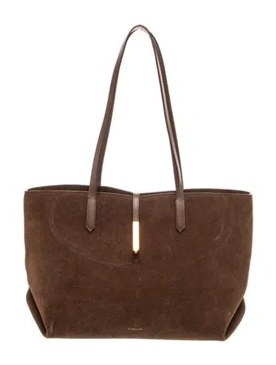 Pre-owned Demellier Suede Tote In Brown