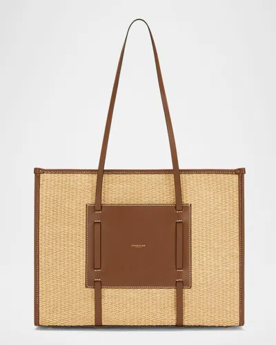 Demellier The Capri Canvas And Leather Box Tote Bag