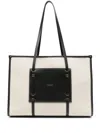Demellier The Capri Leather-trimmed Canvas Tote In Multicolor