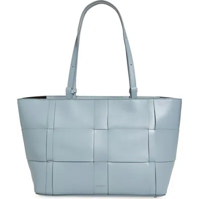 Demellier The Florence Woven Leather Tote In Blue