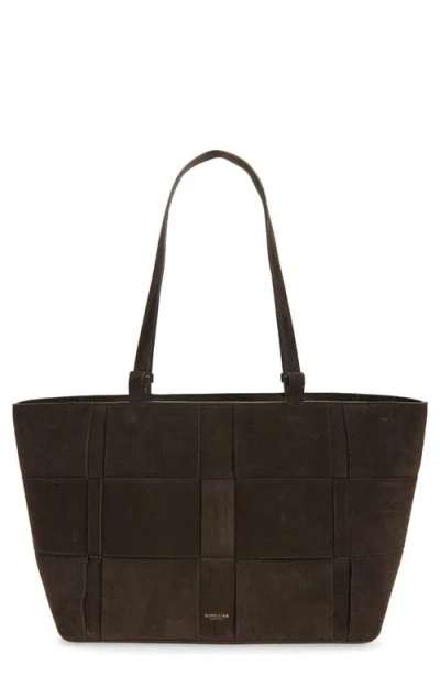 Demellier The Florence Woven Leather Tote In Brown