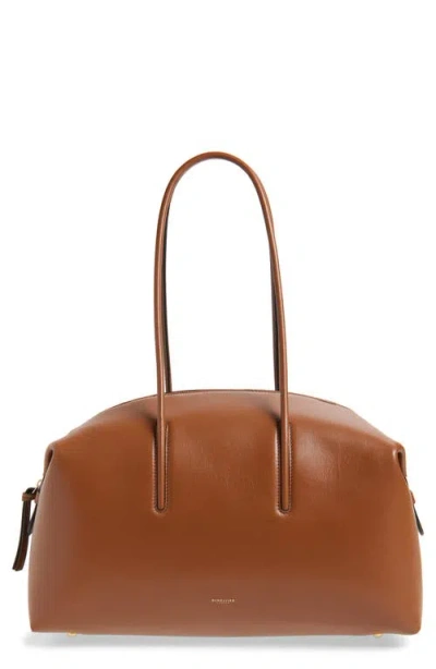 Demellier The Florence Woven Leather Tote In Orange