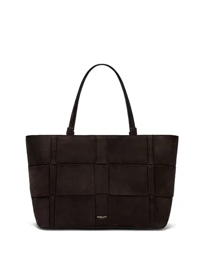 Demellier The Florence Woven Suede Tote Bag In Brown