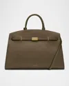Demellier The Hudson Leather Top-handle Bag In Green