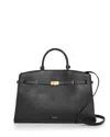 Demellier The Hudson Leather Tote In Black