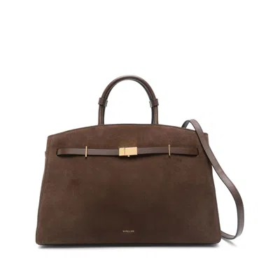 Demellier The Hudson Top Handle Bag In Brown