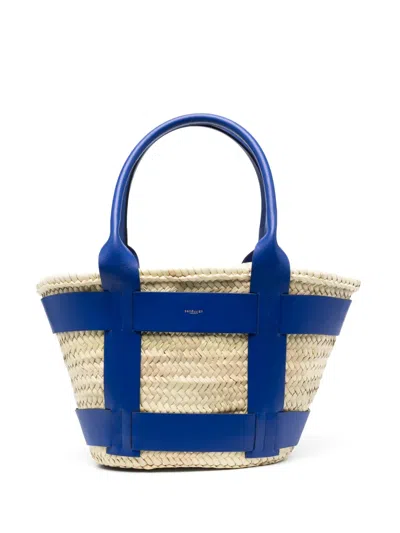 Demellier The Santorini Raffia Beach Bag In Neutrals