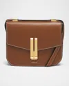 Demellier The Medium Vancouver Leather Crossbody Bag In Brown