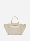 Demellier The Midi New York Tote Bag In Beige