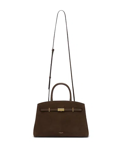 DEMELLIER DEMELLIER THE MINI HUDSON SUEDE TOP HANDLE BAG