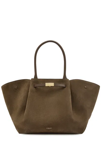 Demellier The New York Grained Leather Tote Bag In Brown